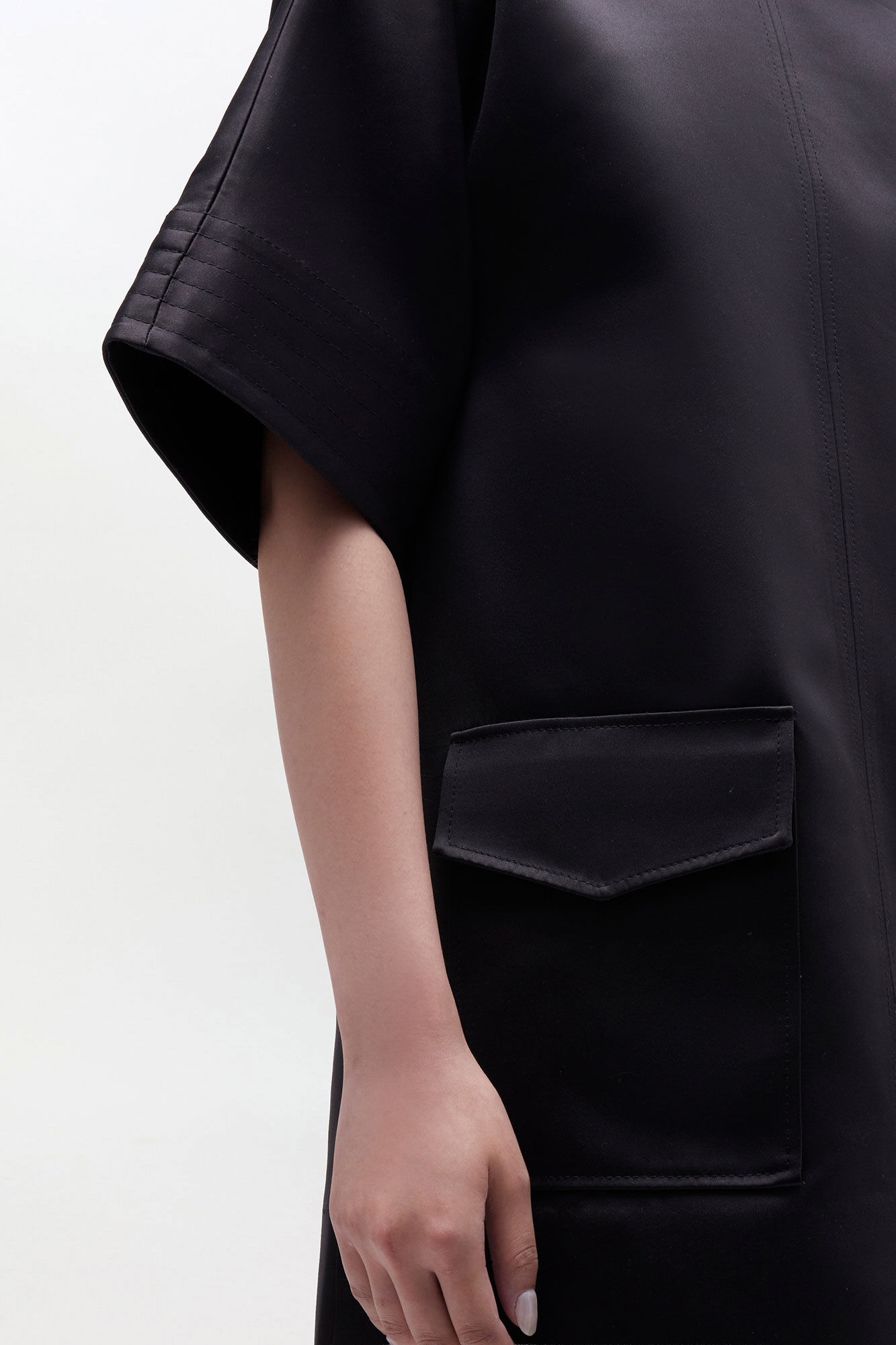 BLACK KIMONO DRESS - 4