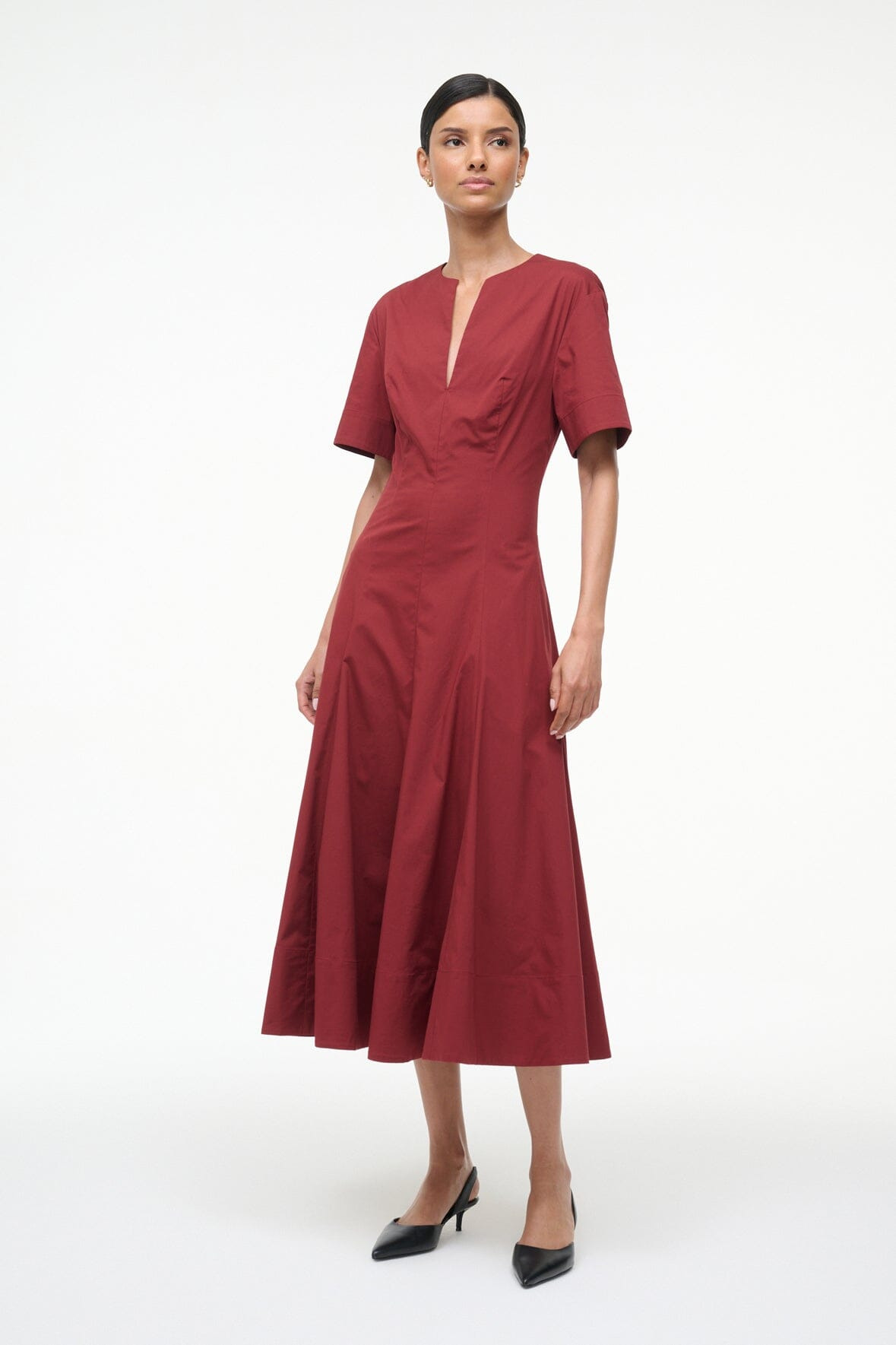 STAUD FRANCES DRESS SANGRIA - 4