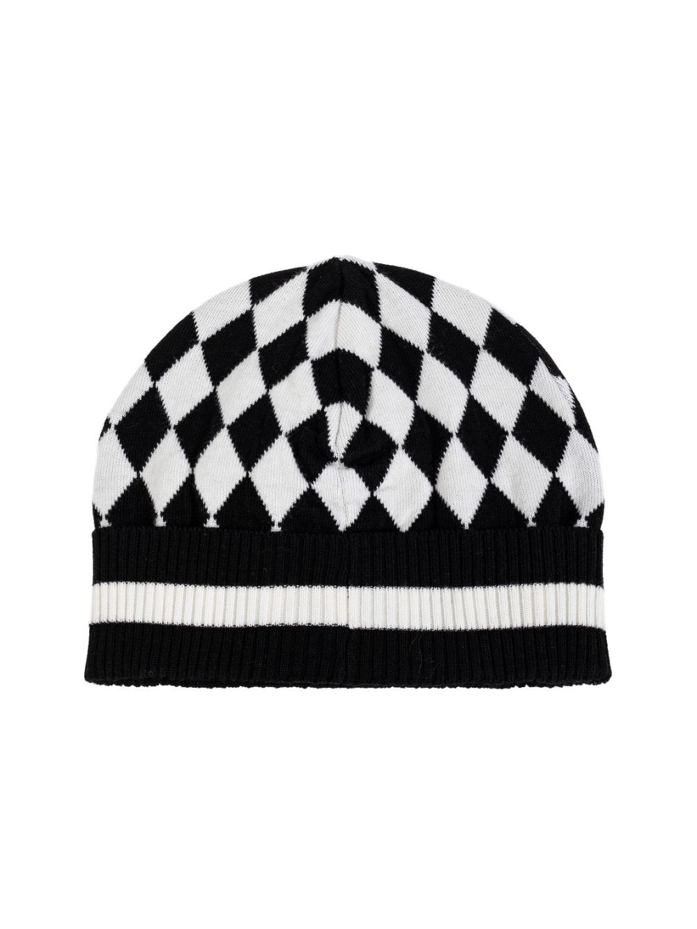 checked wool beanie - 3