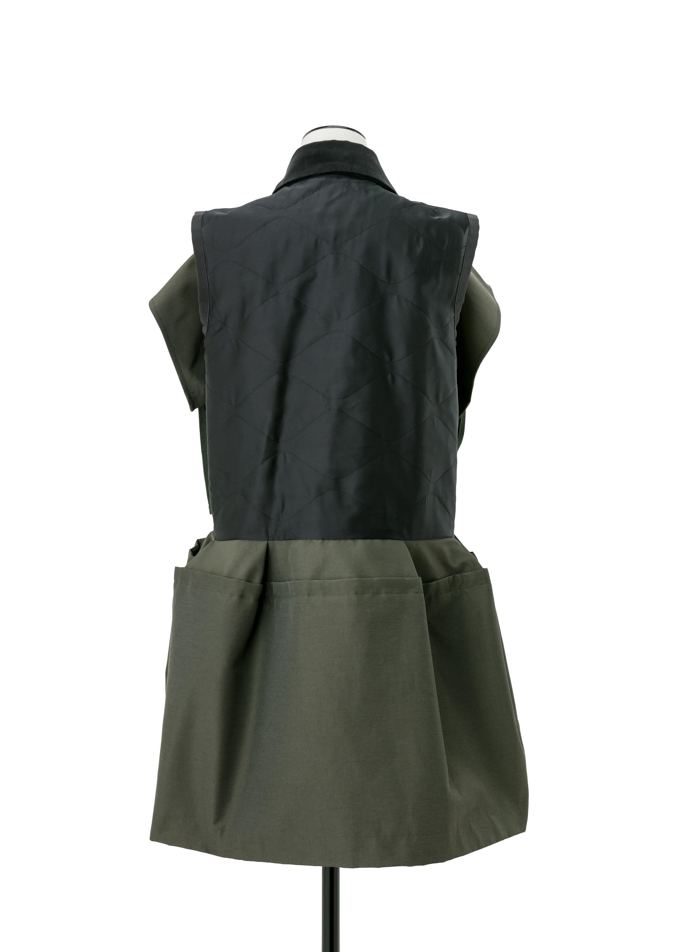 Grosgrain x Quilted Satin Dress - 3