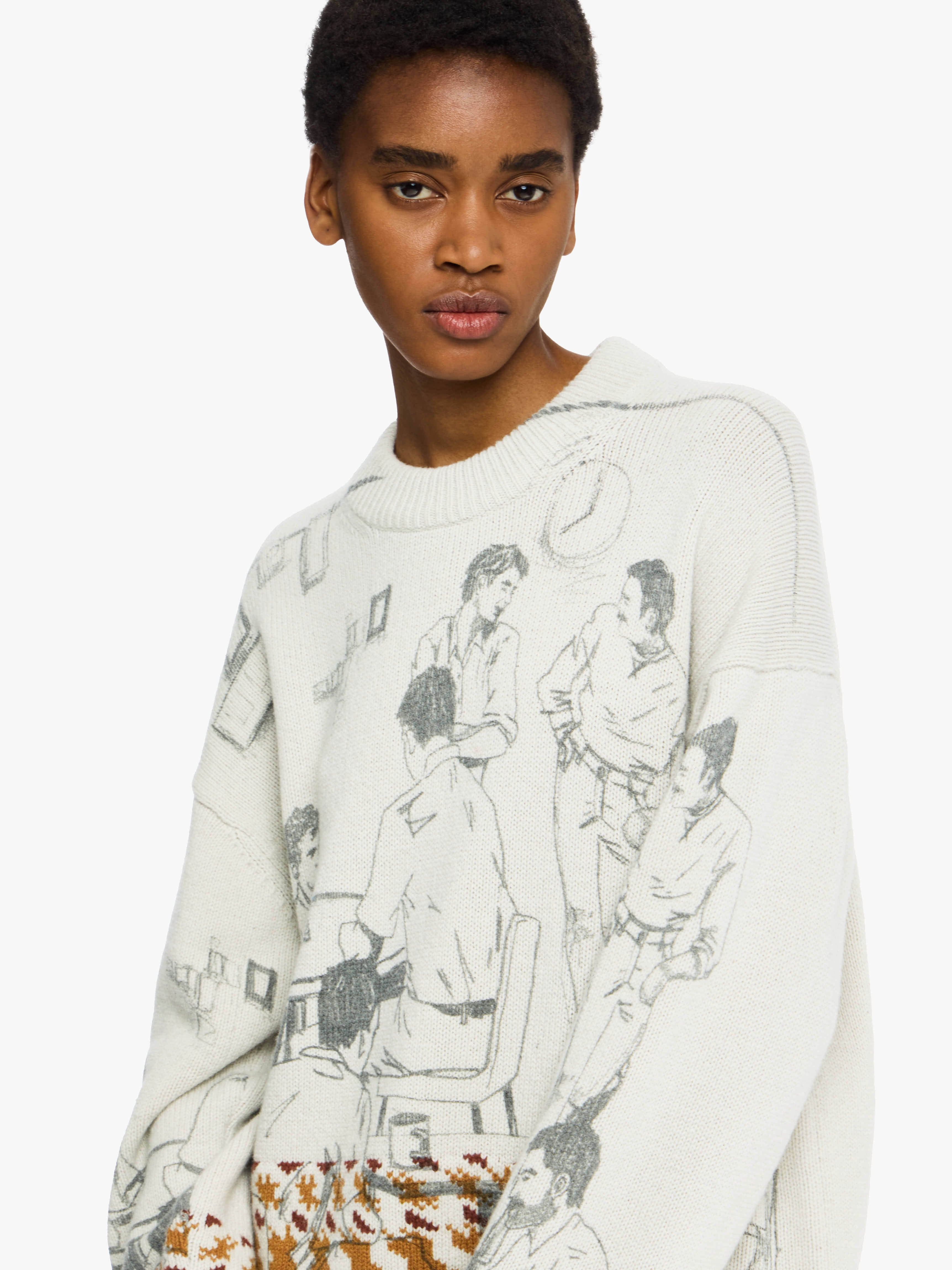 PRINT JACQUARD JUMPER - 4