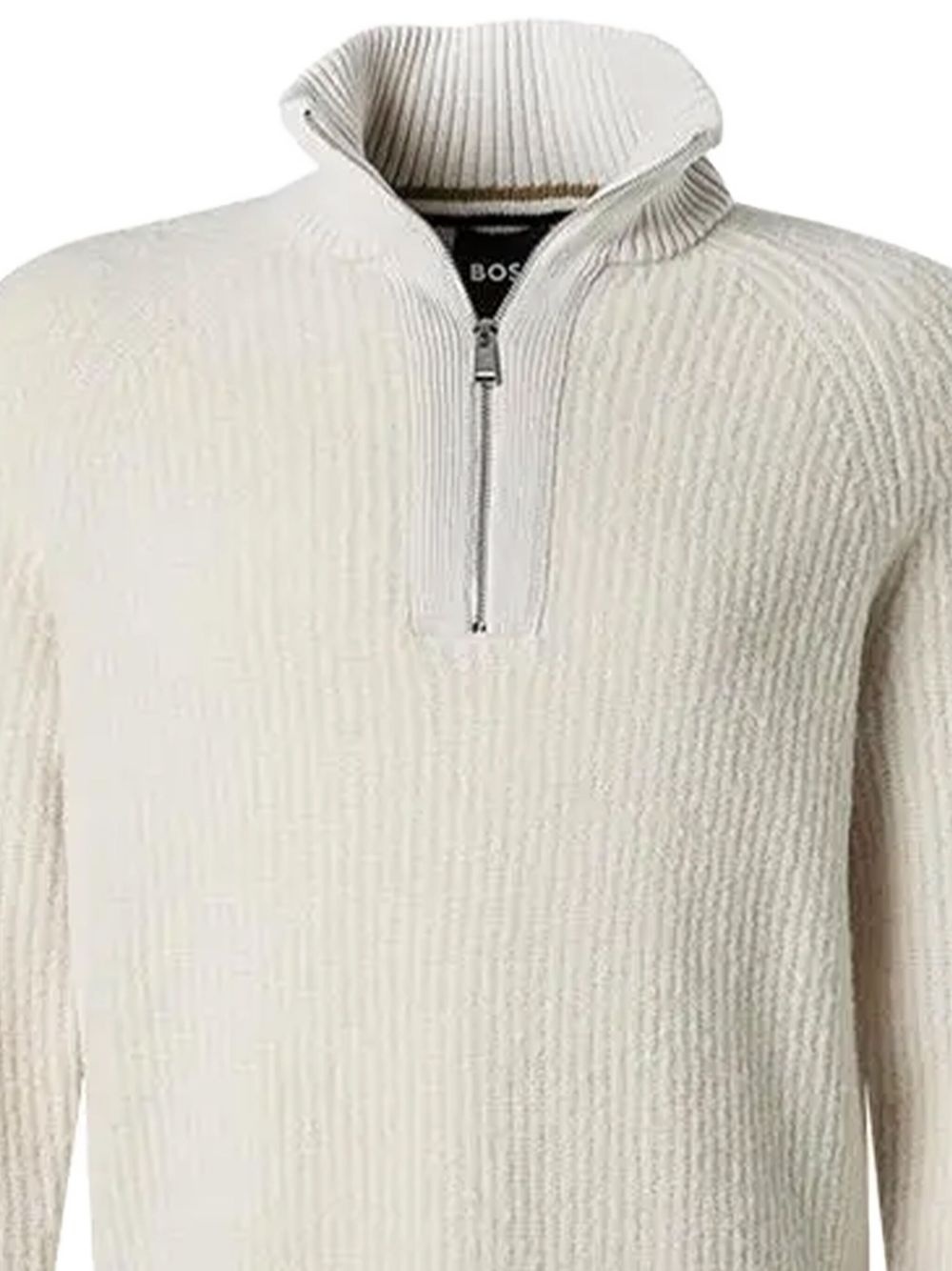 ribbed high-neck half-zip sweater - 2