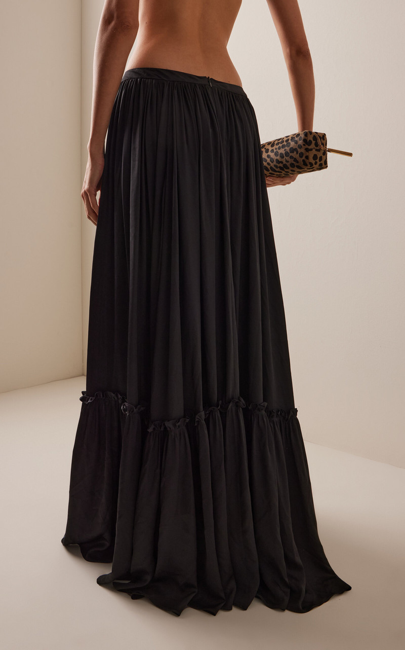 Jade Satin Maxi Skirt 4