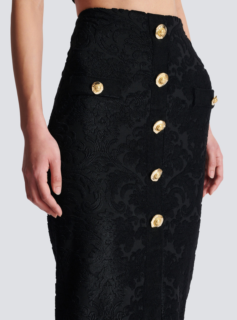 Baroque pattern midi skirt 6