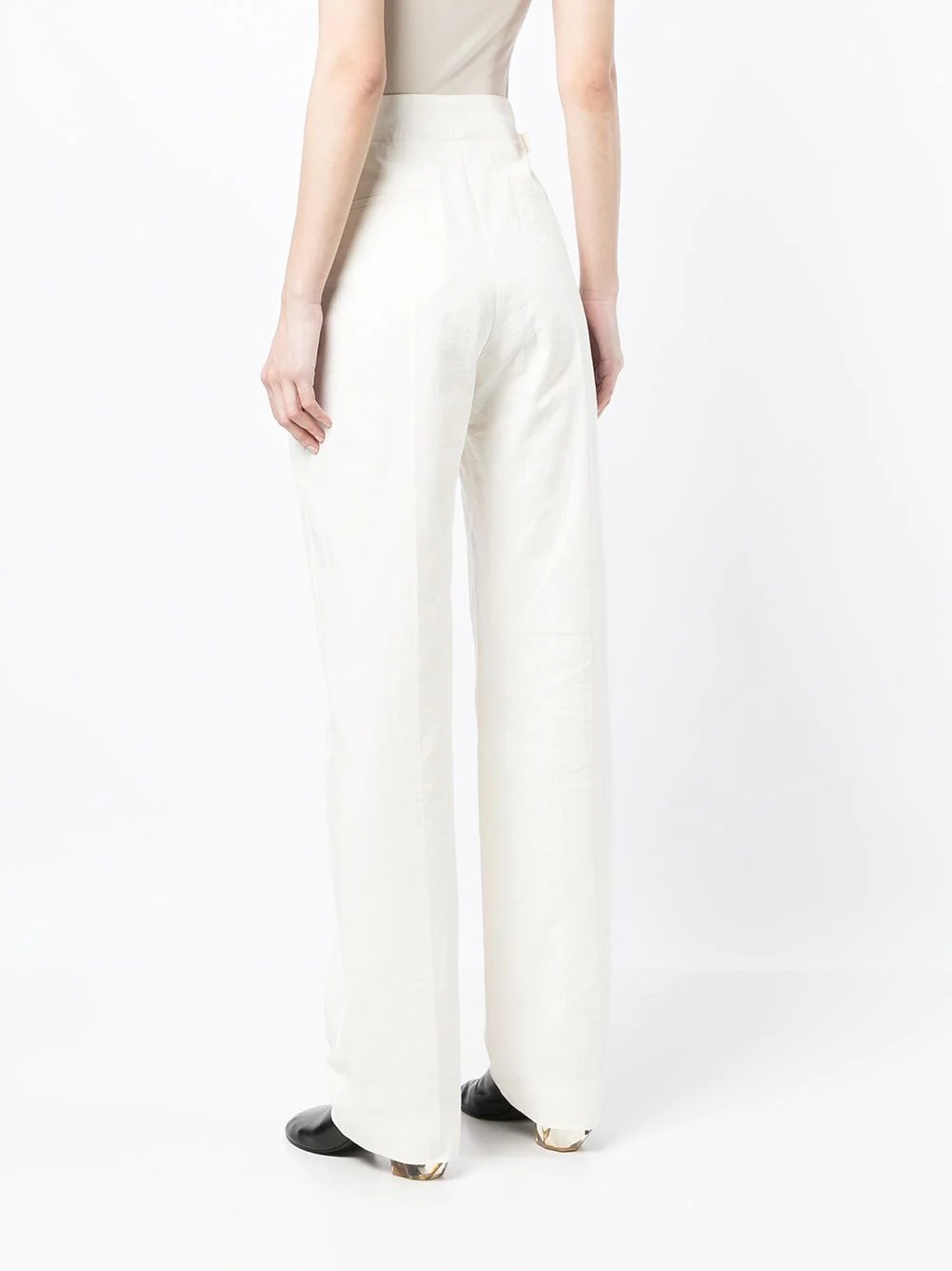 high-waisted wide leg trousers - 4