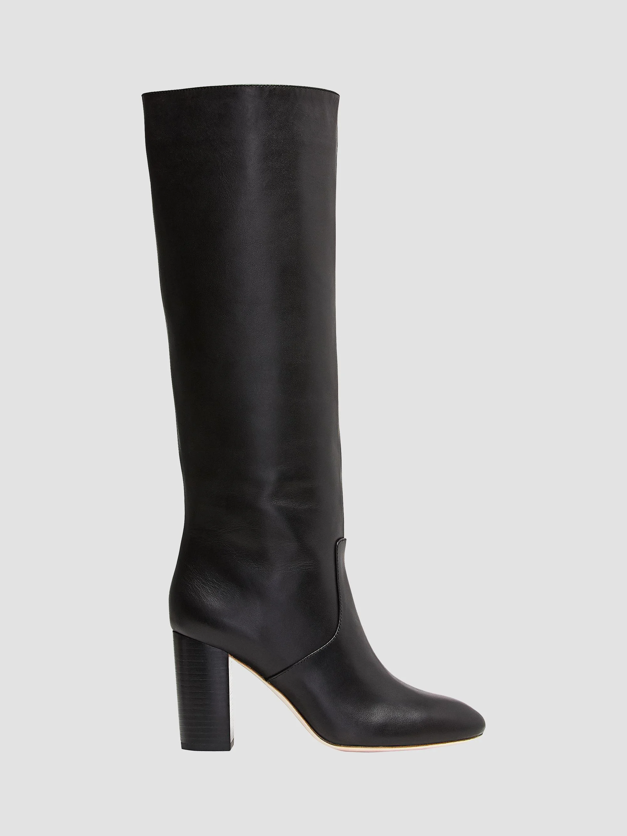 Women's Goldy Knee-High Leather Boots - Black - 1