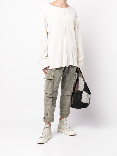 Greg Lauren corduroy cargo trousers outlook