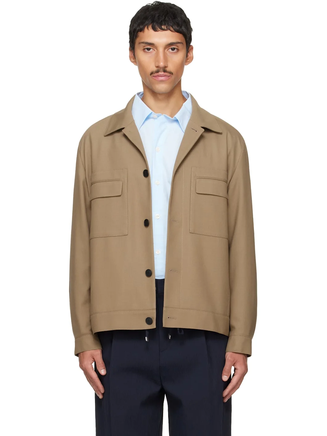 Beige Slim-Fit Jacket - 1