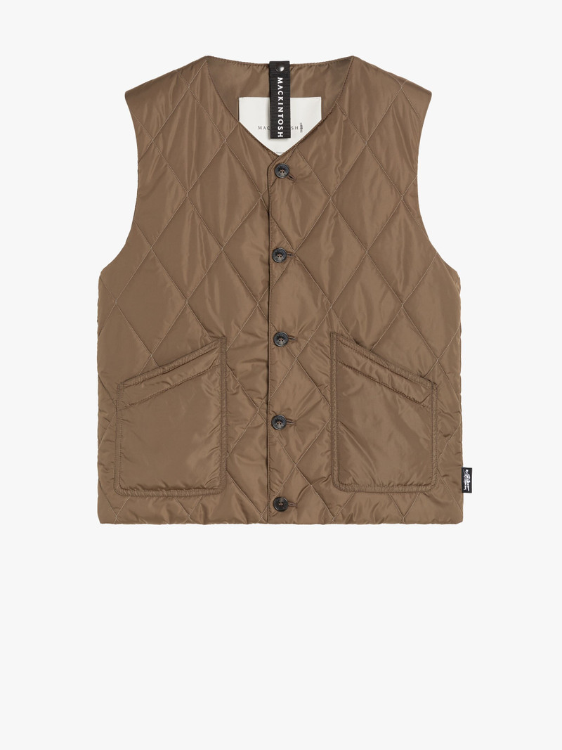 NEW HIG MOCHA NYLON QUILTED LINER VEST 1