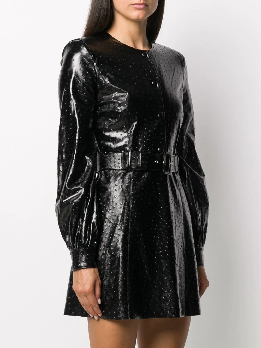 faux leather dress - 3