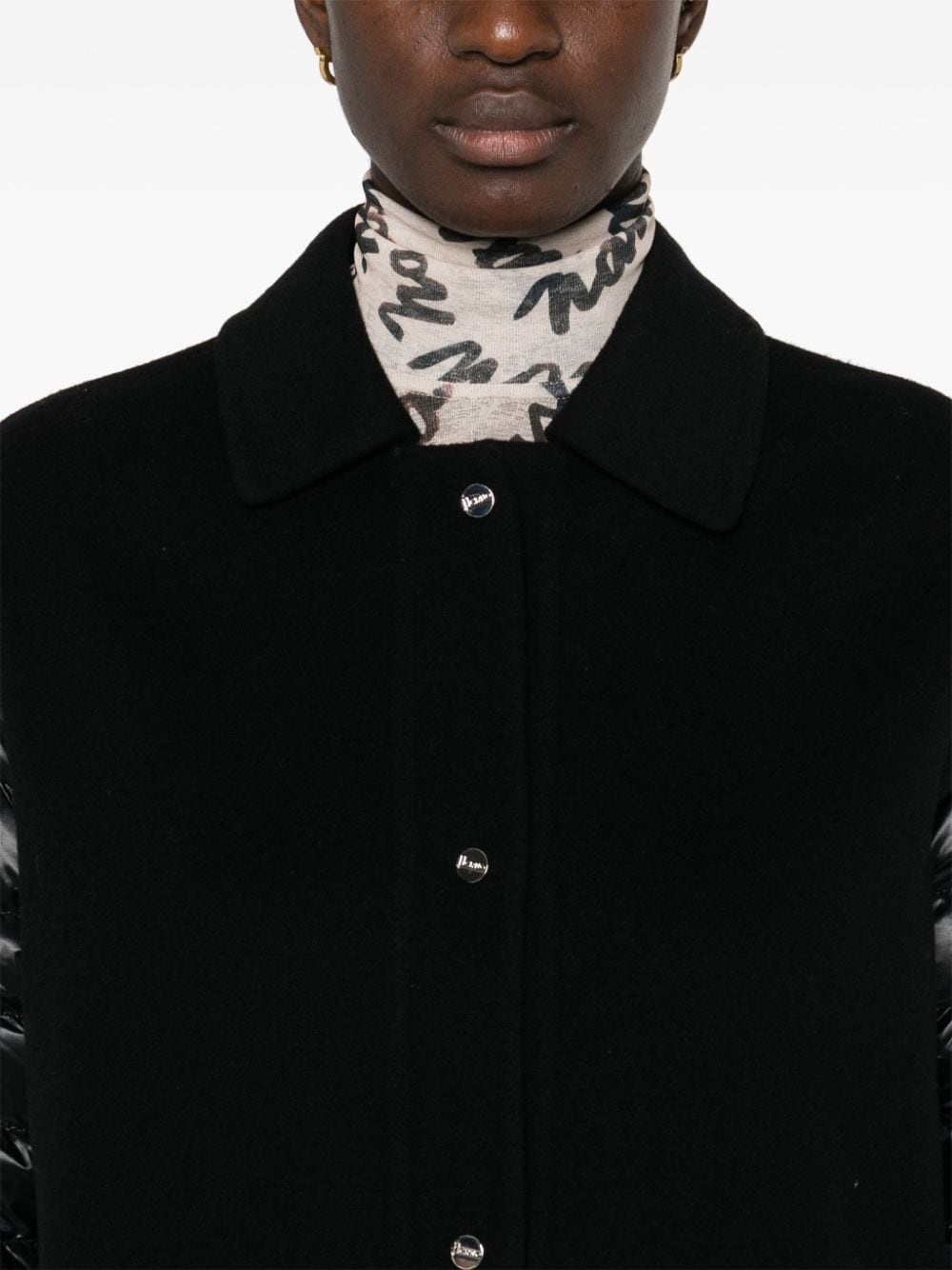 panelled puffer coat - 5