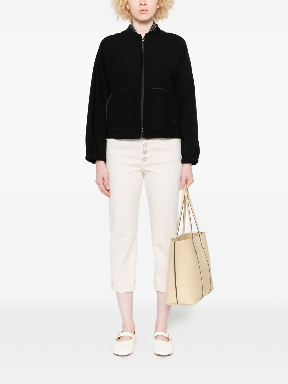 embroidered-logo jacket - 2