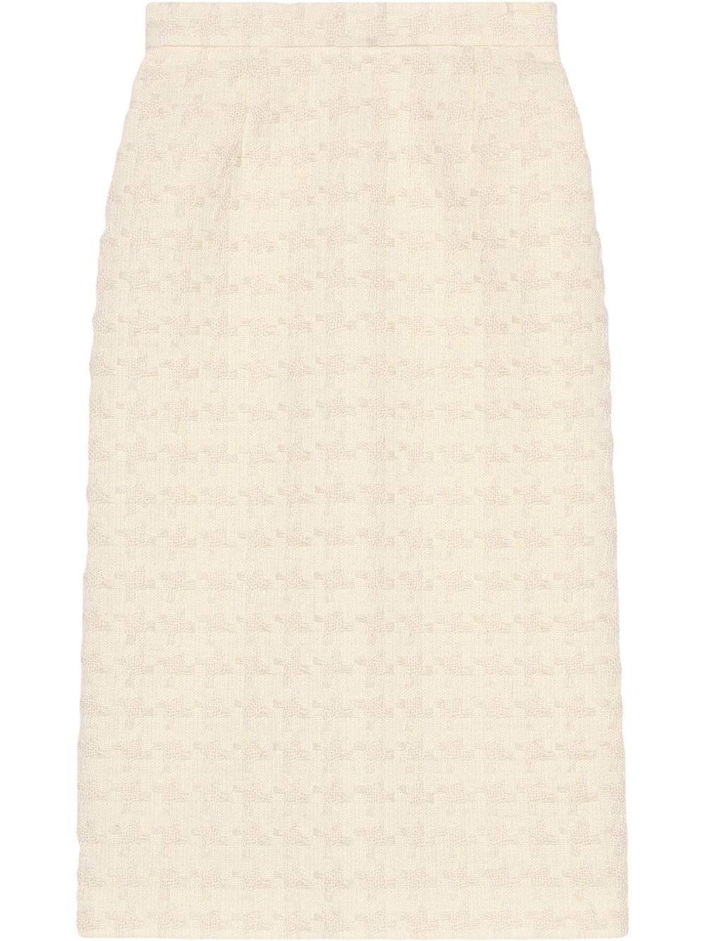 Houndstooth tweed skirt - 1