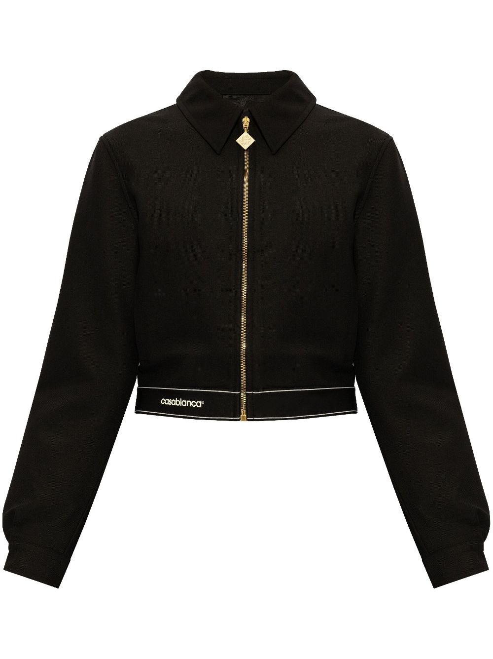 zip-fastening logo-print jacket - 1
