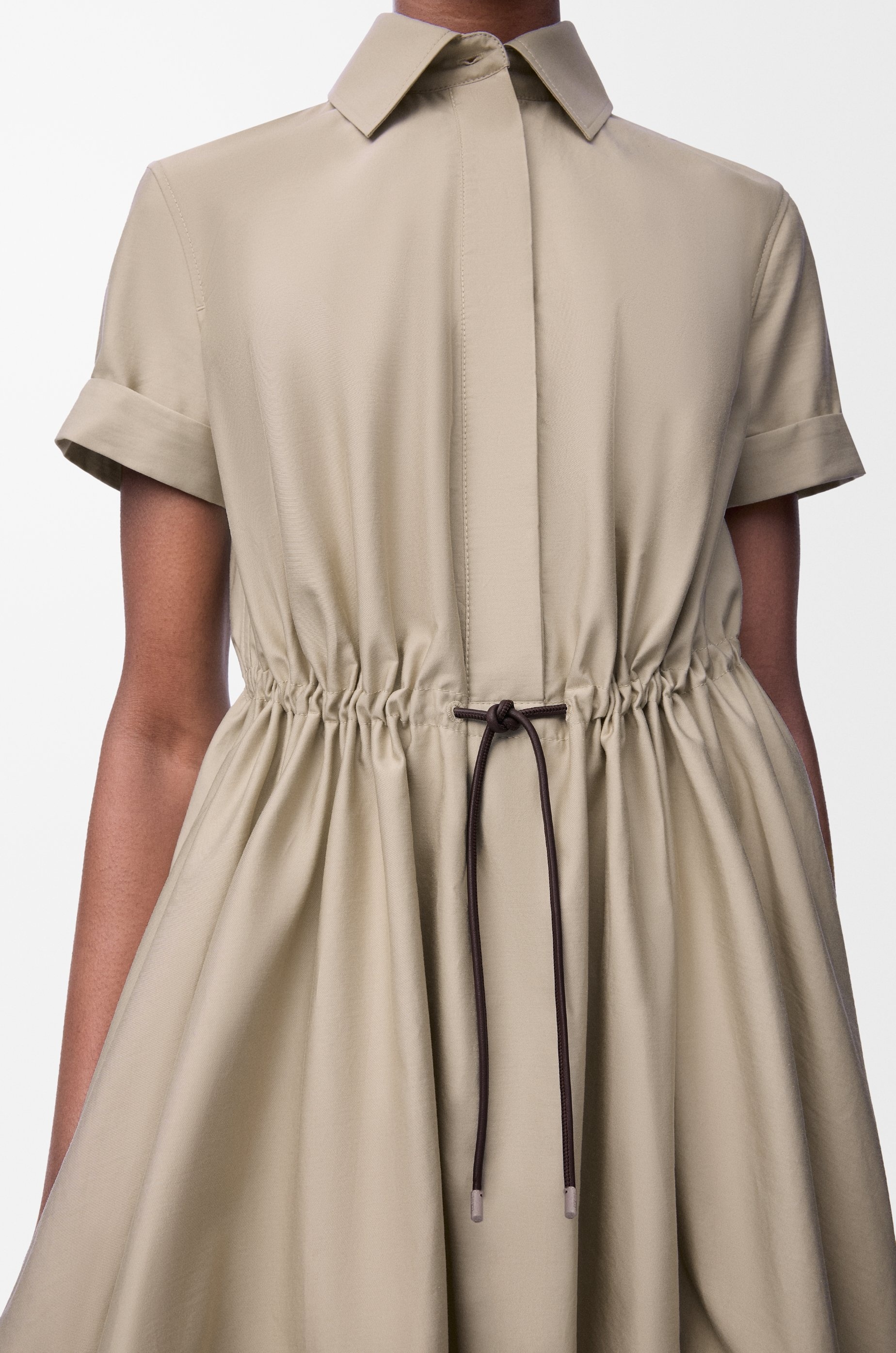 Short sleeve dress in cotton and silk - 6
