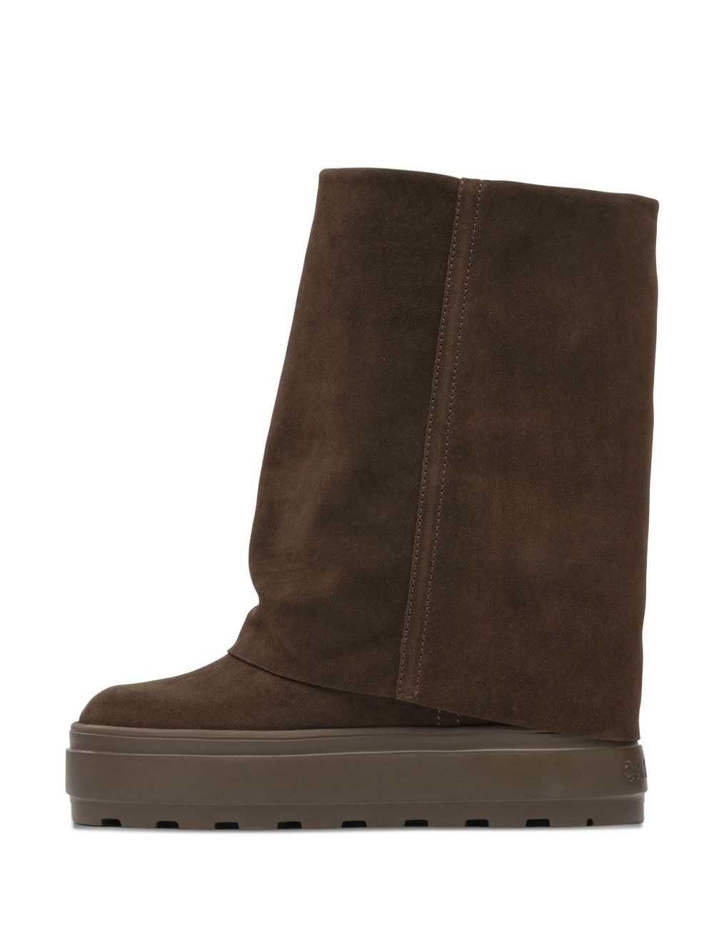 folded platform ankle boots - 4