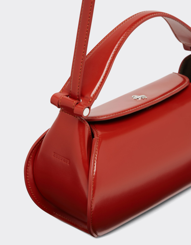 Ferrari Dino bag with shoulder strap in shiny leather 5