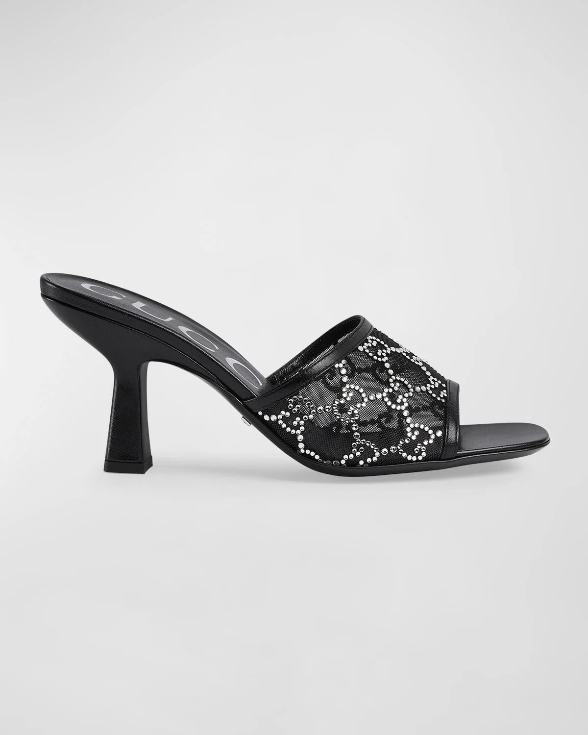 Demi Rhinestone Mesh Mule Sandals - 1