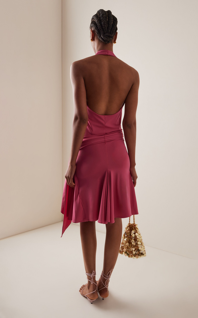 Exclusive Shell-Embellished Crepe Midi Halter Dress 4