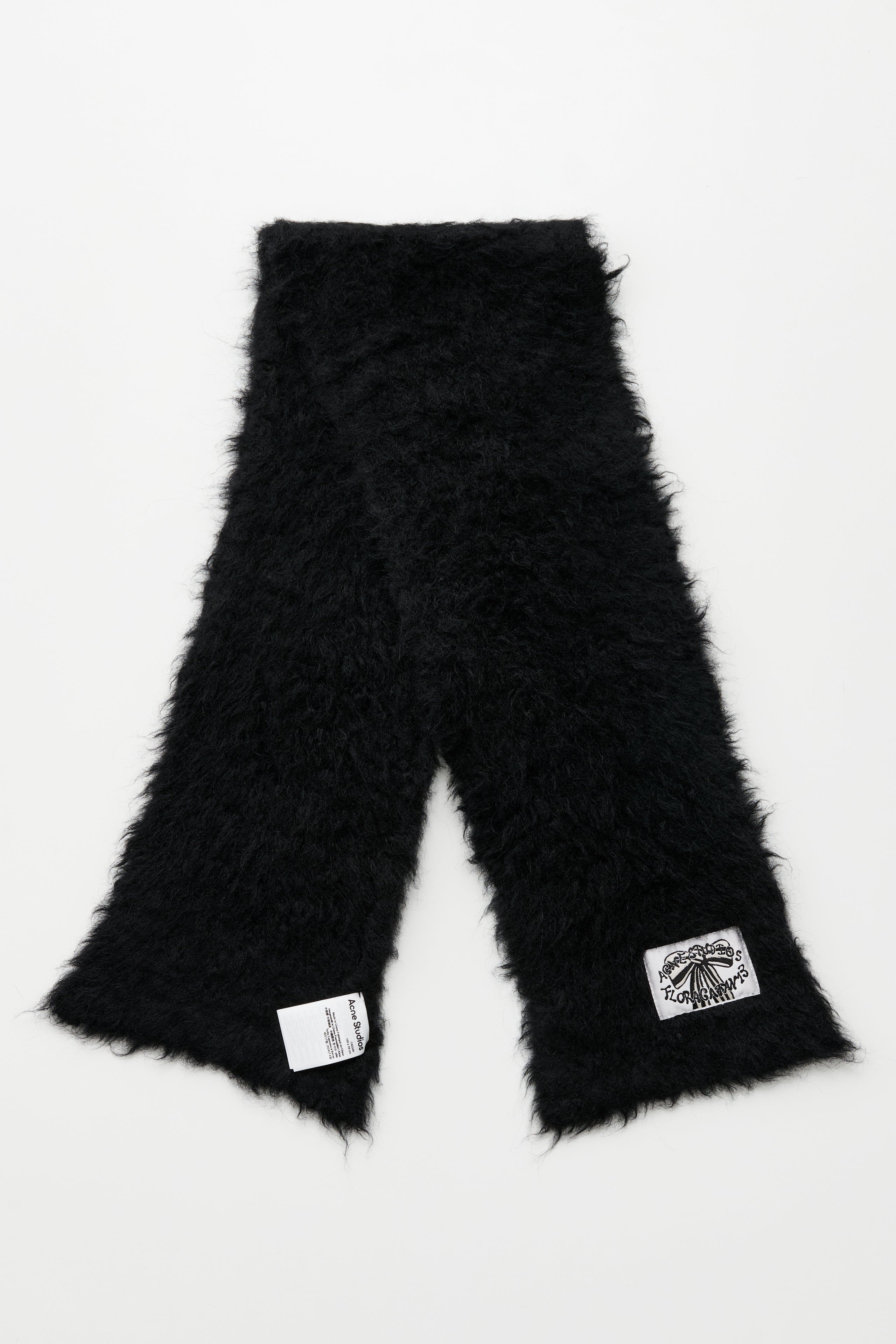 ACNE STUDIOS HAIRY SCARF BLACK - 2