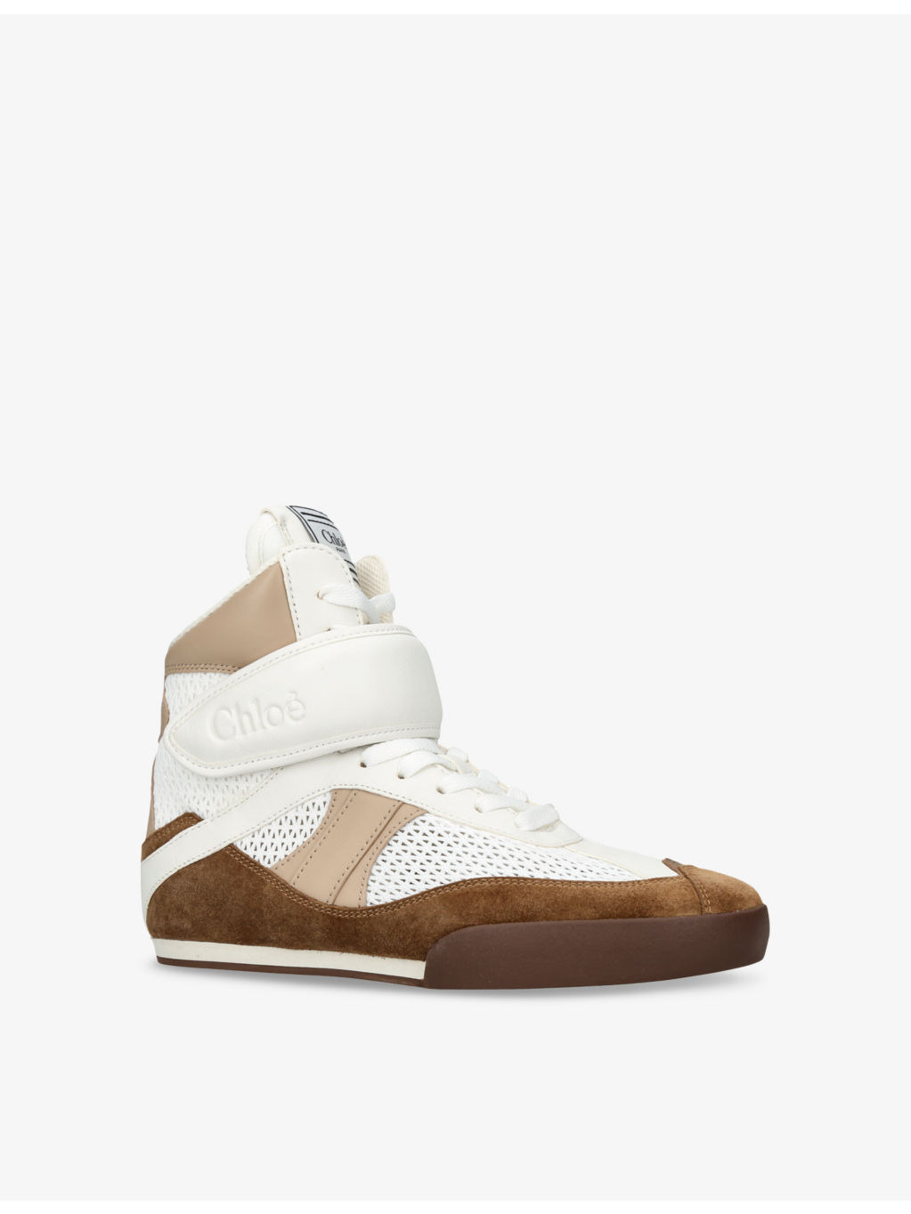Kick brand-patch suede high-top trainers - 3