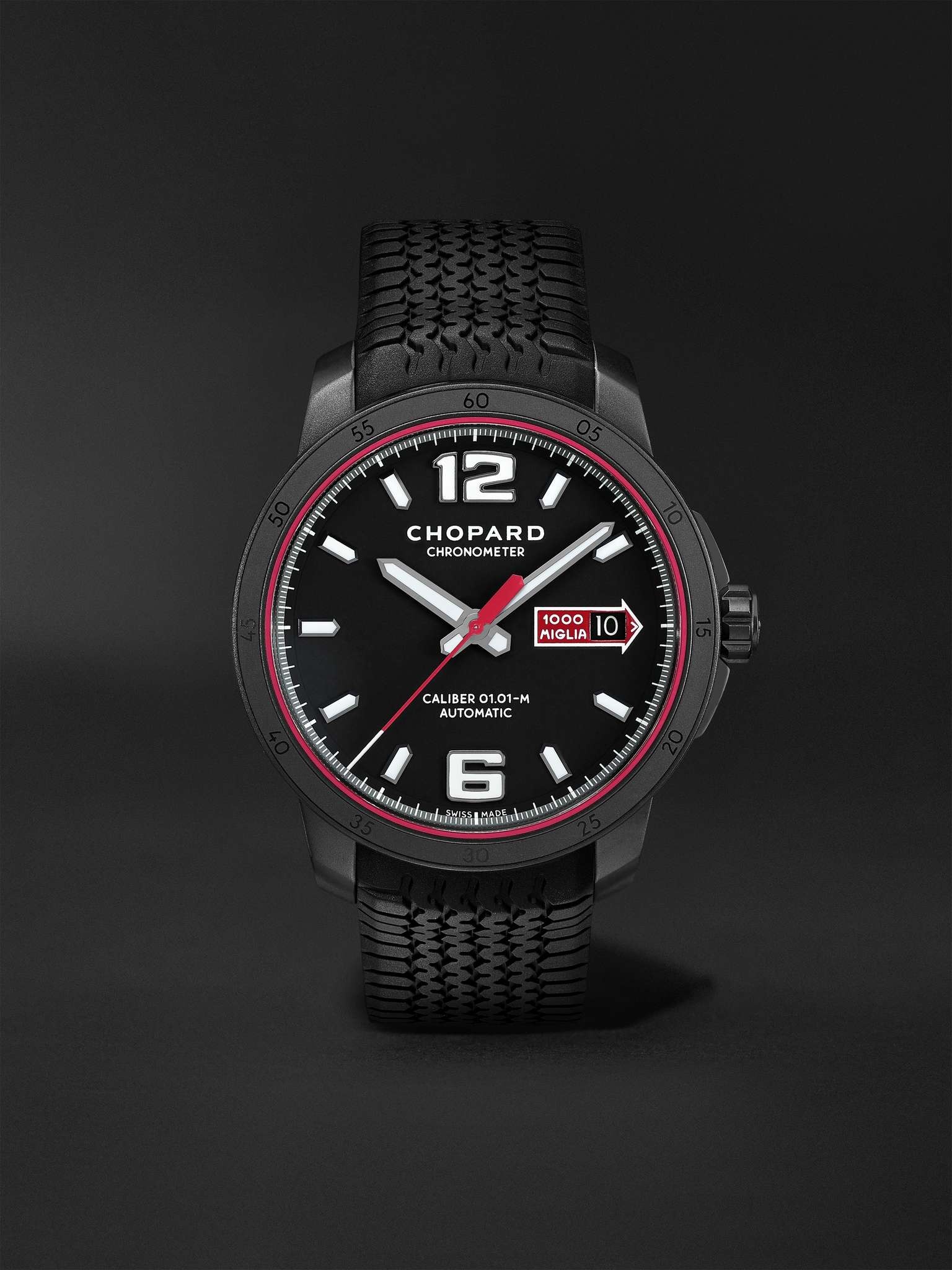 Mille Miglia GTS Speedblack Automatic Speed Limited Edition 43mm DLC-Coated Stainless Steel and Rubb - 1