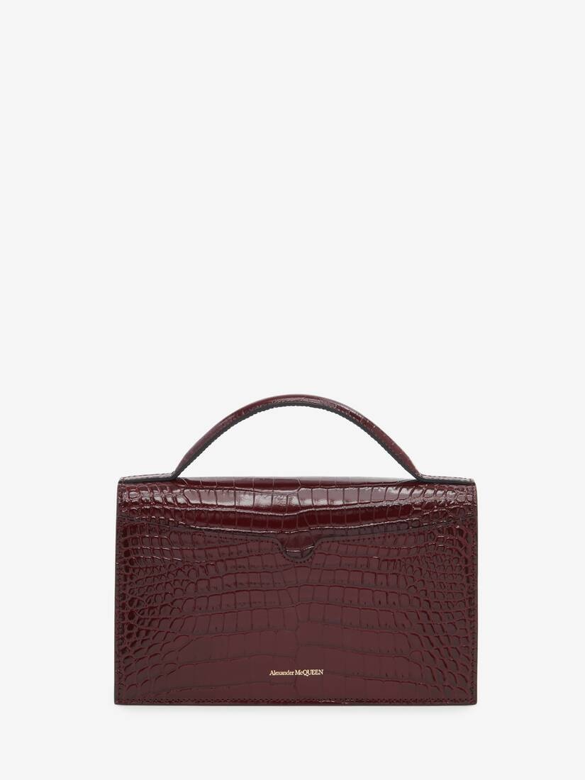 Women's Top Handle Skull Bag in Madder 3