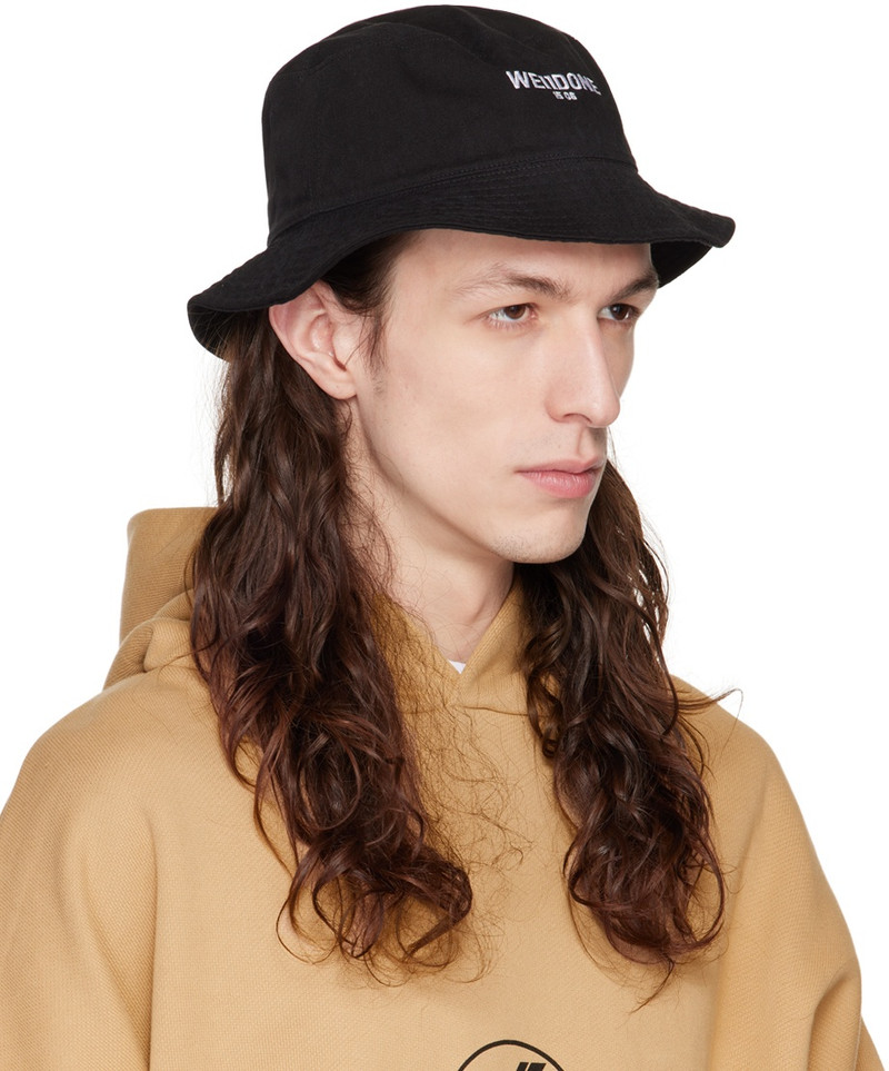 We11done Black Washed Bucket Hat outlook