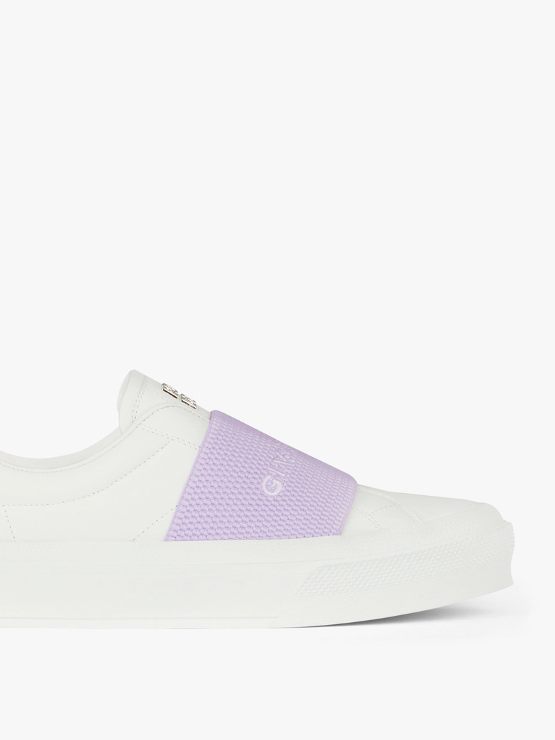 SNEAKERS CITY SPORT IN LEATHER WITH GIVENCHY WEBBING 7