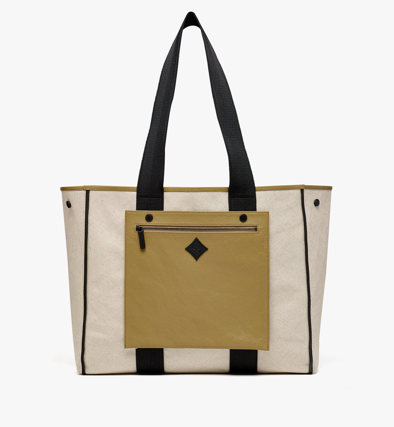 Reversible Diamond Tote in Canvas Leather Mix 8