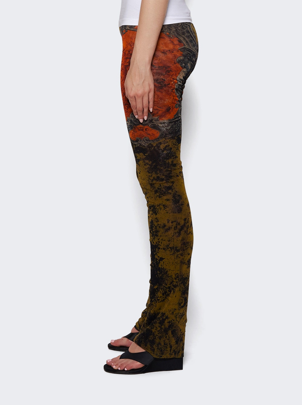 Mesh Trouser Khaki Médaillon Print - 3