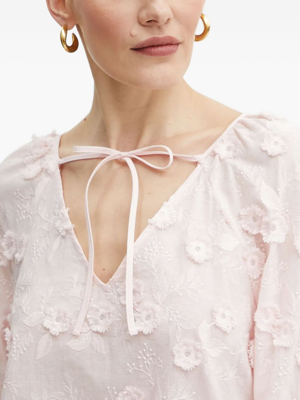 flower-embroidered tunic - 4