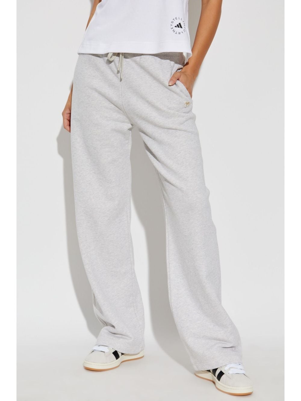 embroidered-logo cotton track pants - 3