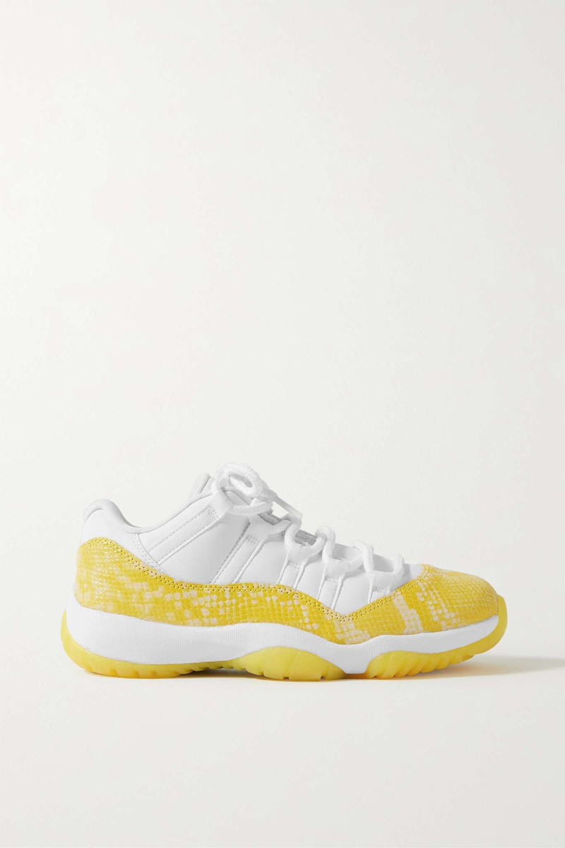 Air Jordan Retro 11 snake-effect leather-trimmed neoprene sneakers - 1