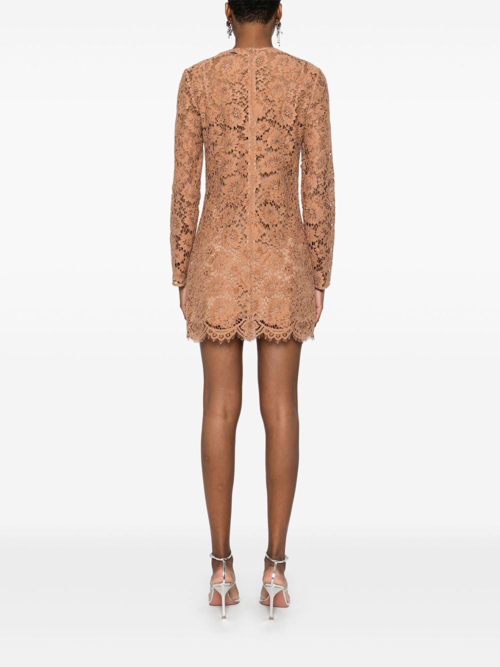 lace bow mini dress - 4