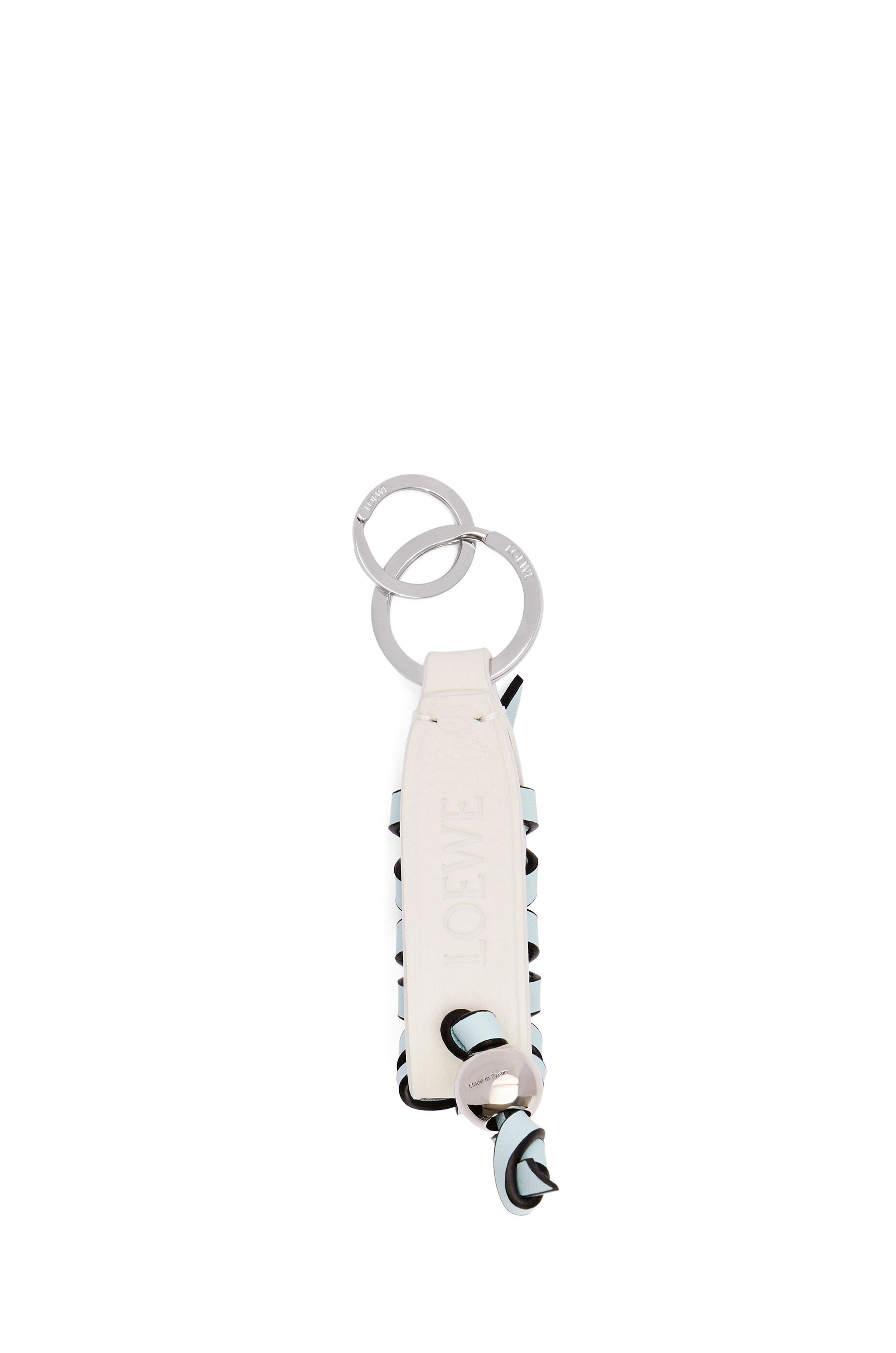Cross braided keyring in classic calfskin - 2