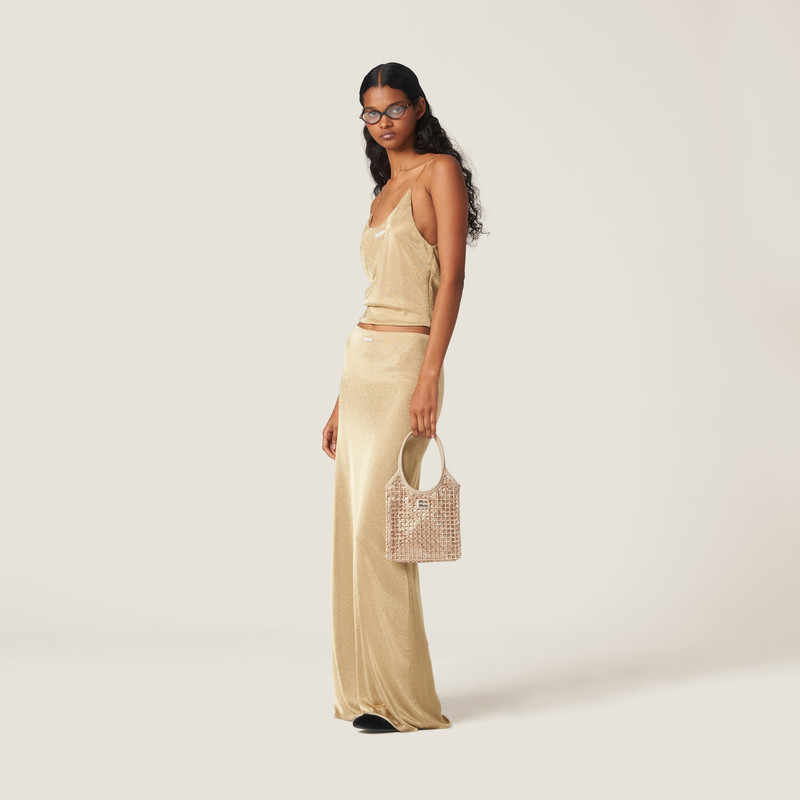 Miu Miu IVY satin handbag with synthetic crystals outlook