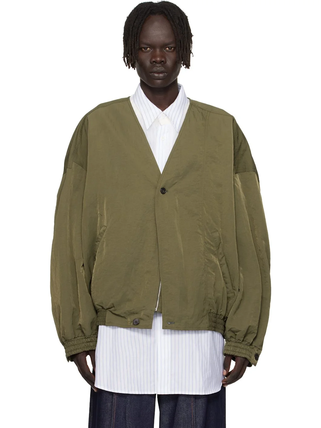 Green Bomber Jacket - 1