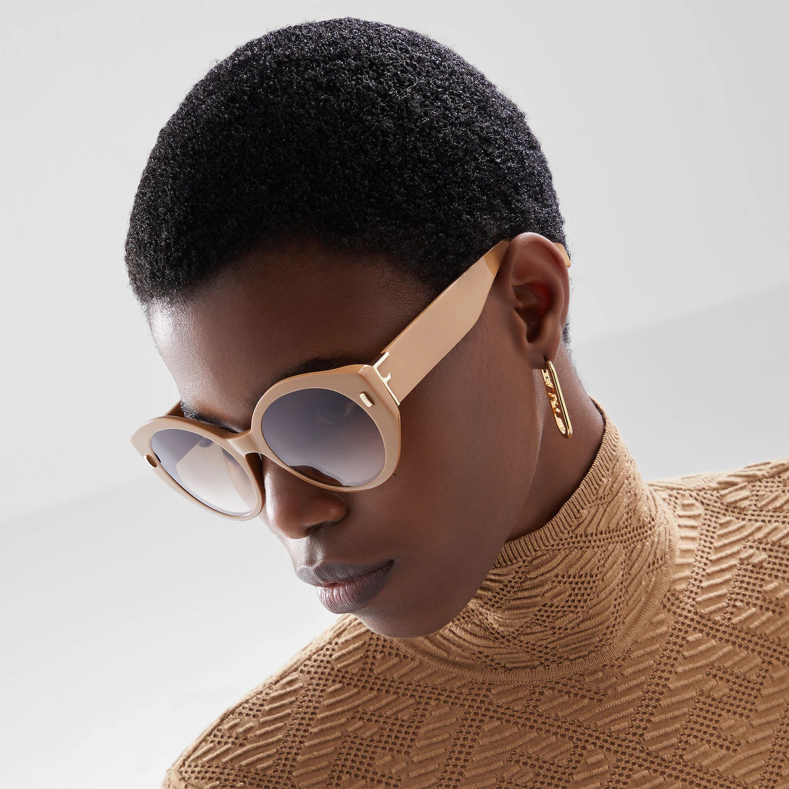 Beige acetate sunglasses - 4
