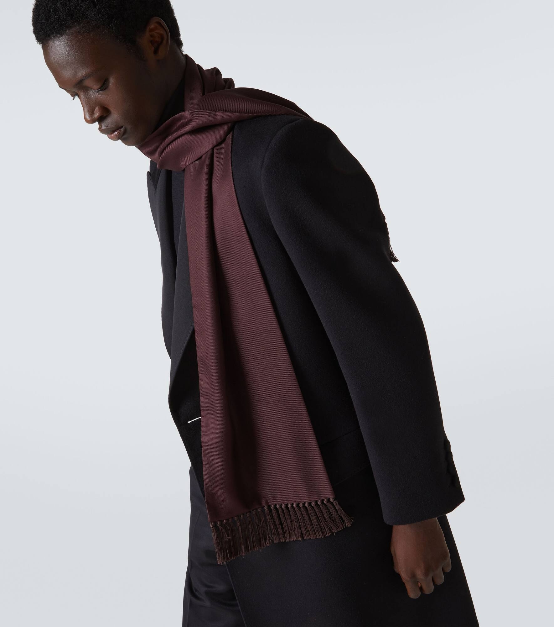 Fringed silk scarf - 3