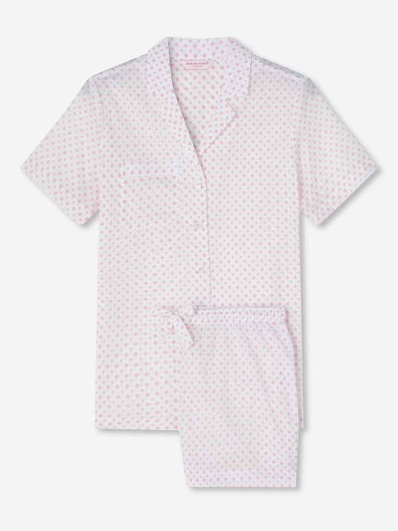 Women's Short Pyjamas Nelson 92 Cotton Batiste Pink - 1