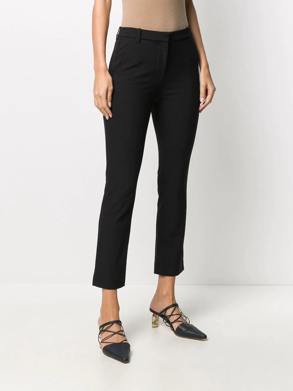 cropped straight-leg trousers - 3