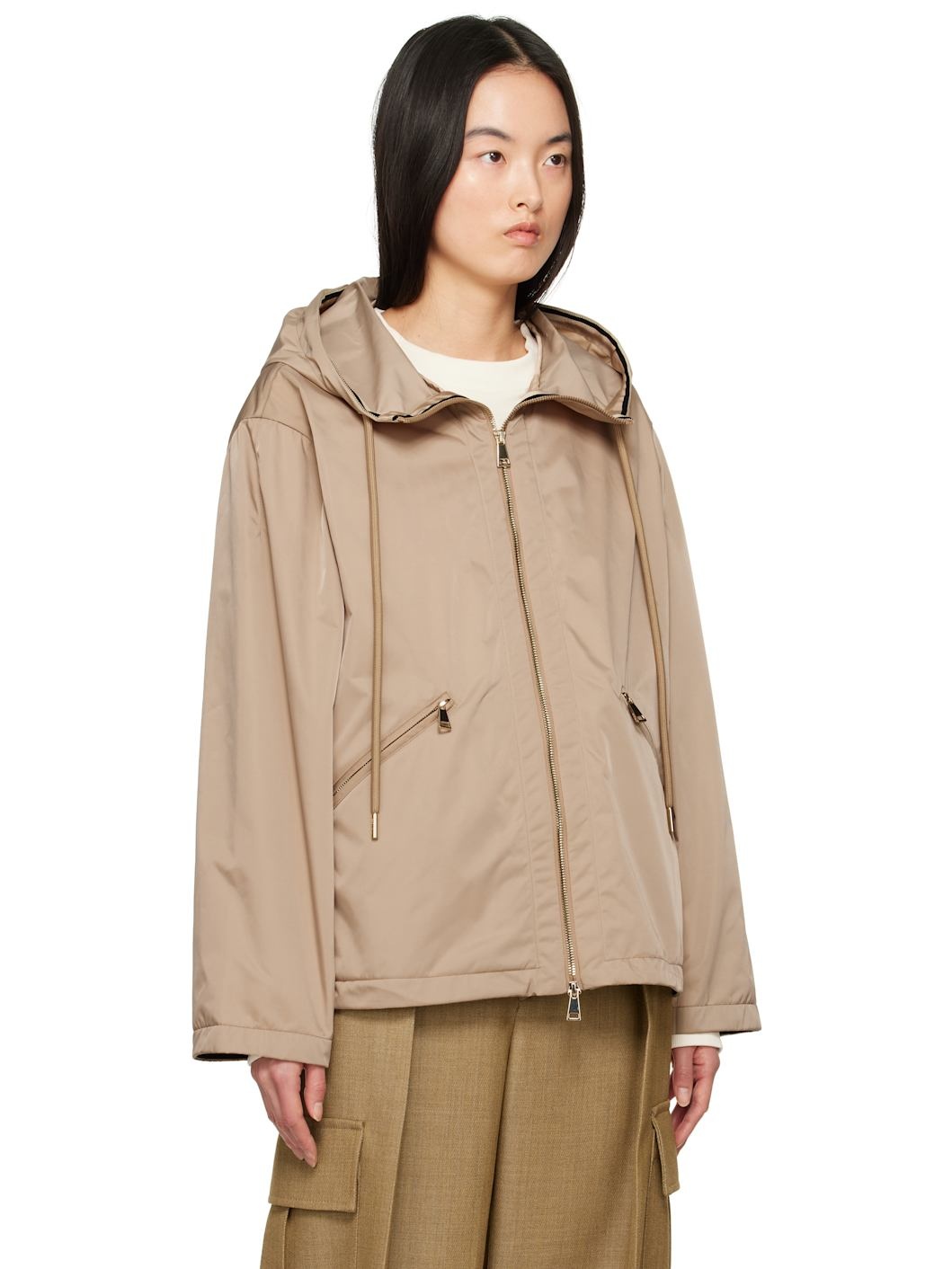 Beige Cassiopea Hooded Jacket - 2