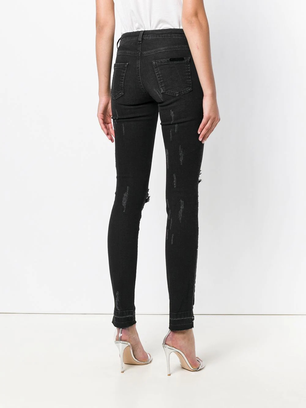 distressed skinny jeans - 4