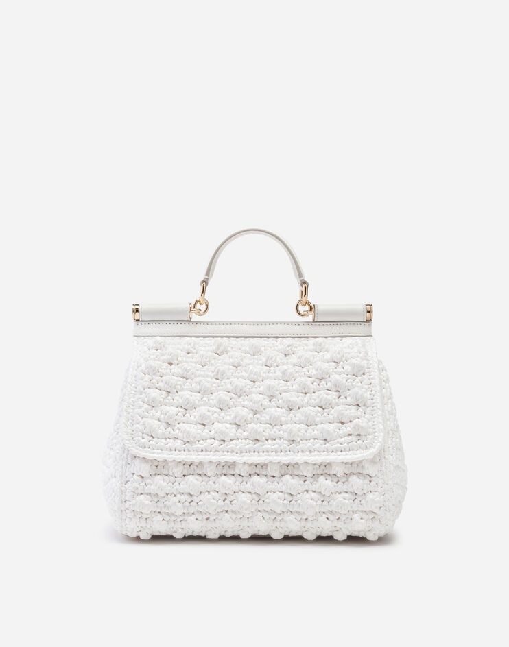 Medium Sicily bag in raffia crochet - 1