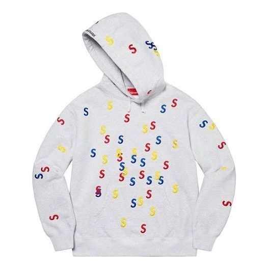 Supreme Embroidered S Hooded Sweatshirt 'White Yellow Red Blue' SUP-SS21-530 - 1