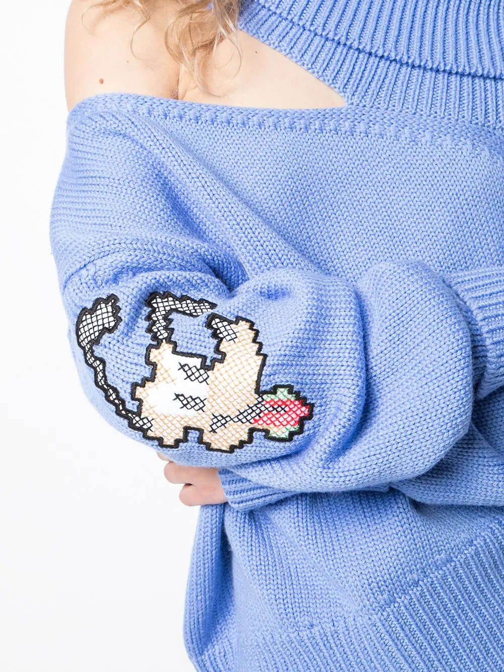 Pluto shoulder cross stitch jumper - 5