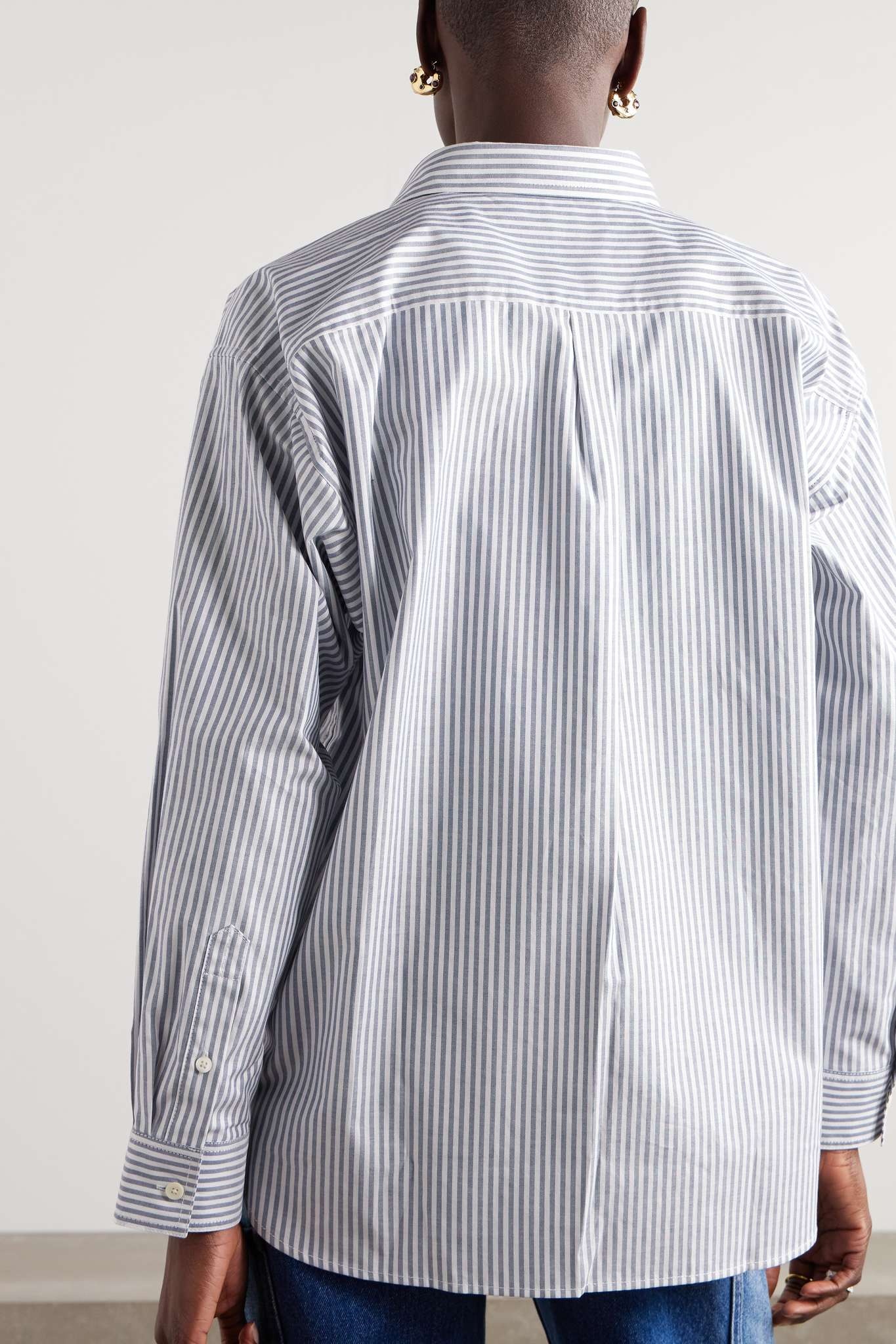 Striped cotton-poplin shirt - 4