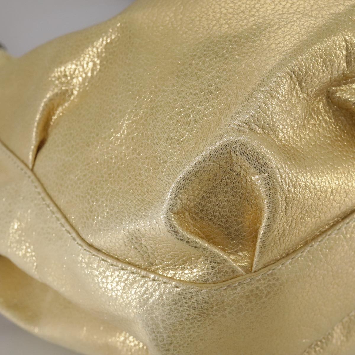 Burberry Hand Bag Leather Gold - 10
