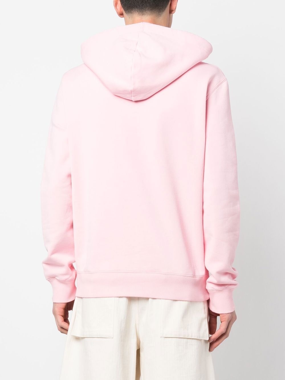 embroidered-logo cotton hoodie - 4